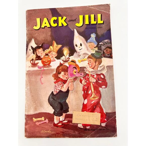 1951 Jack and Jill Childrens Magazine, Halloween Ediition, whole cover picture - Picture 3 of 6